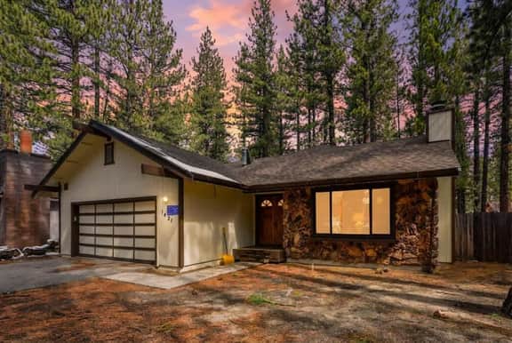 Tahoe Cabin with Stone Fireplace, 2-Car Garage & Fenced Yard — Steps to the River - Image 3